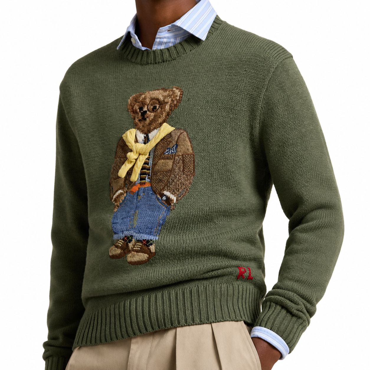 Ralph Lauren Polo Bear Intarsia-Knit Sweater