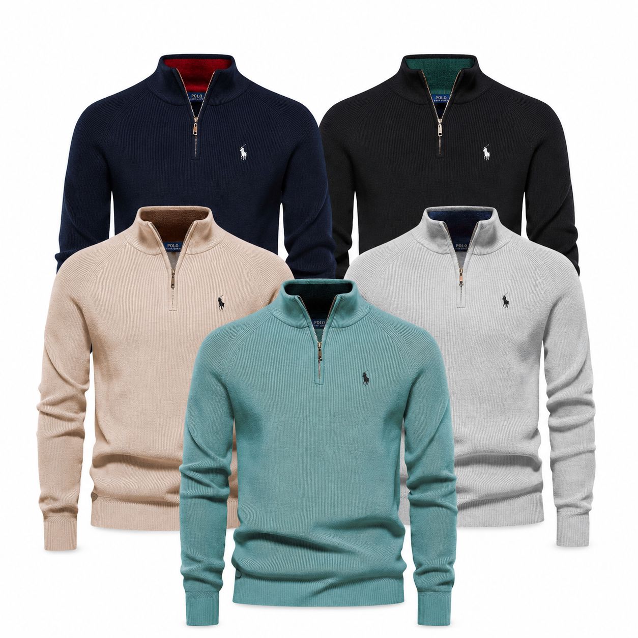 Ralph Lauren Ribbed Zip Pullover Premium