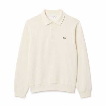 Lacoste Ribbed Cotton Sweatshirt With Polo Collar