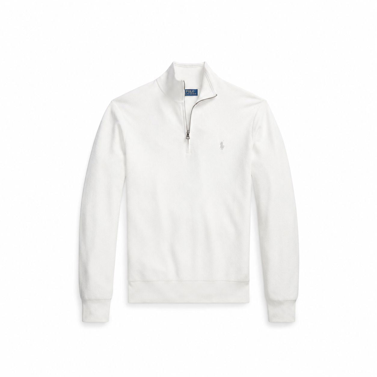 Ralph Lauren Mesh-Knit Cotton Quarter-Zip Sweater