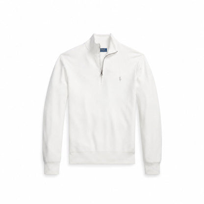 Ralph Lauren Mesh-Knit Cotton Quarter-Zip Sweater