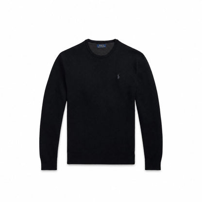 Ralph Lauren Mesh-Knit Cotton Crewneck Sweater