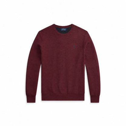 Ralph Lauren Mesh-Knit Cotton Crewneck Sweater