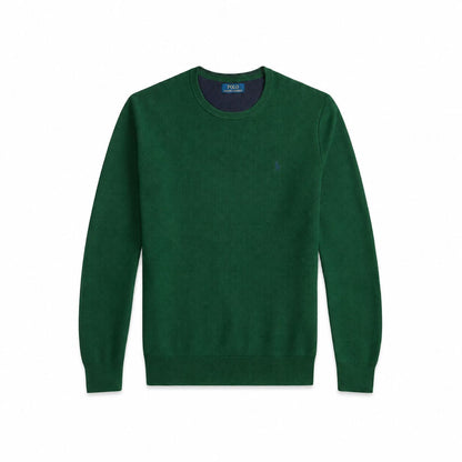 Ralph Lauren Mesh-Knit Cotton Crewneck Sweater