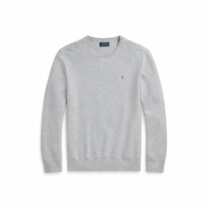 Ralph Lauren Mesh-Knit Cotton Crewneck Sweater