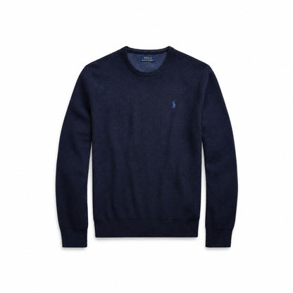Ralph Lauren Mesh-Knit Cotton Crewneck Sweater