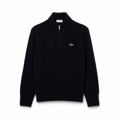 Lacoste Men's Zipped High-Neck Combed Wool Sweater