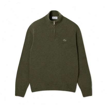 Lacoste Men's Zipped High-Neck Combed Wool Sweater