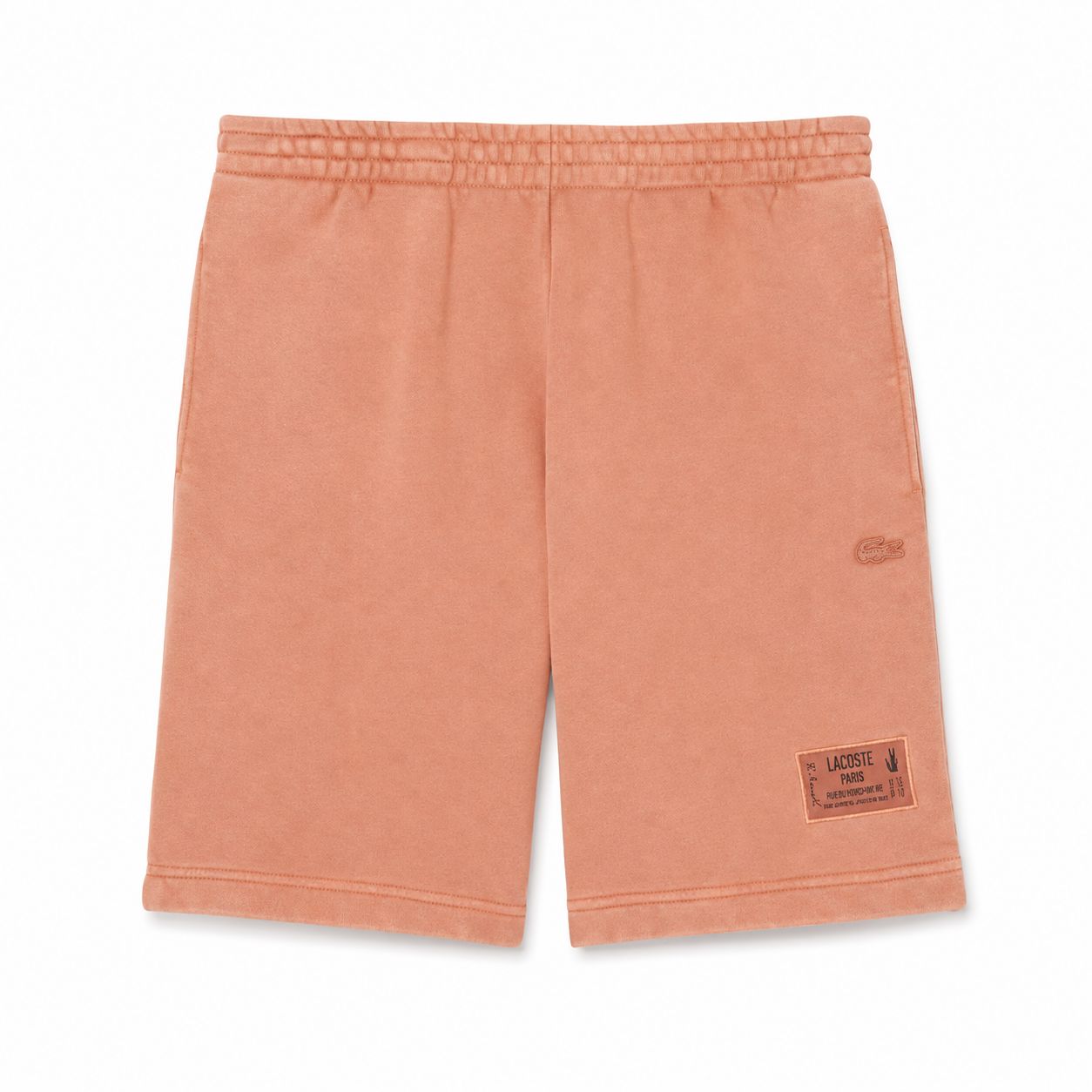 Lacoste Cotton Fleece Shorts With Wash Effect