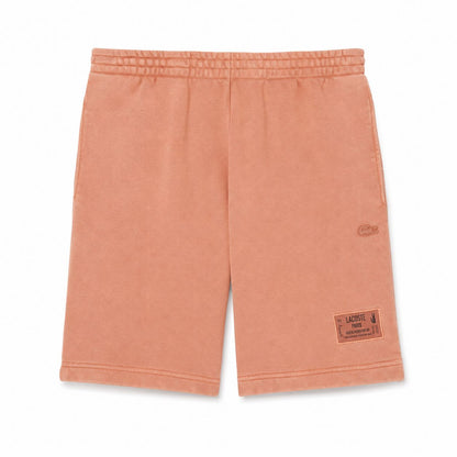 Lacoste Cotton Fleece Shorts With Wash Effect