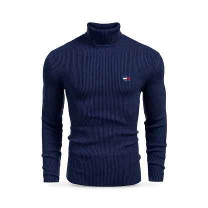 Tommy Hilfiger Cable-Knit Turtleneck Wool Sweater