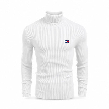 Tommy Hilfiger Cable-Knit Turtleneck Wool Sweater