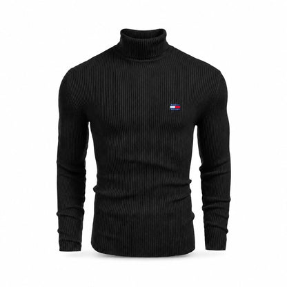 Tommy Hilfiger Cable-Knit Turtleneck Wool Sweater