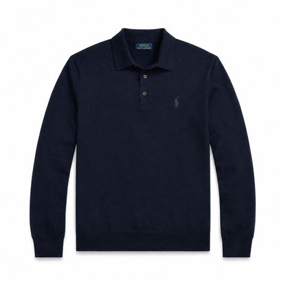 Ralph Lauren Wool Polo-Collar Sweater