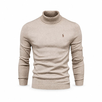 Ralph Lauren Cable-Knit Turtleneck Wool Sweater