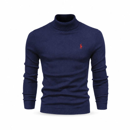 Ralph Lauren Cable-Knit Turtleneck Wool Sweater