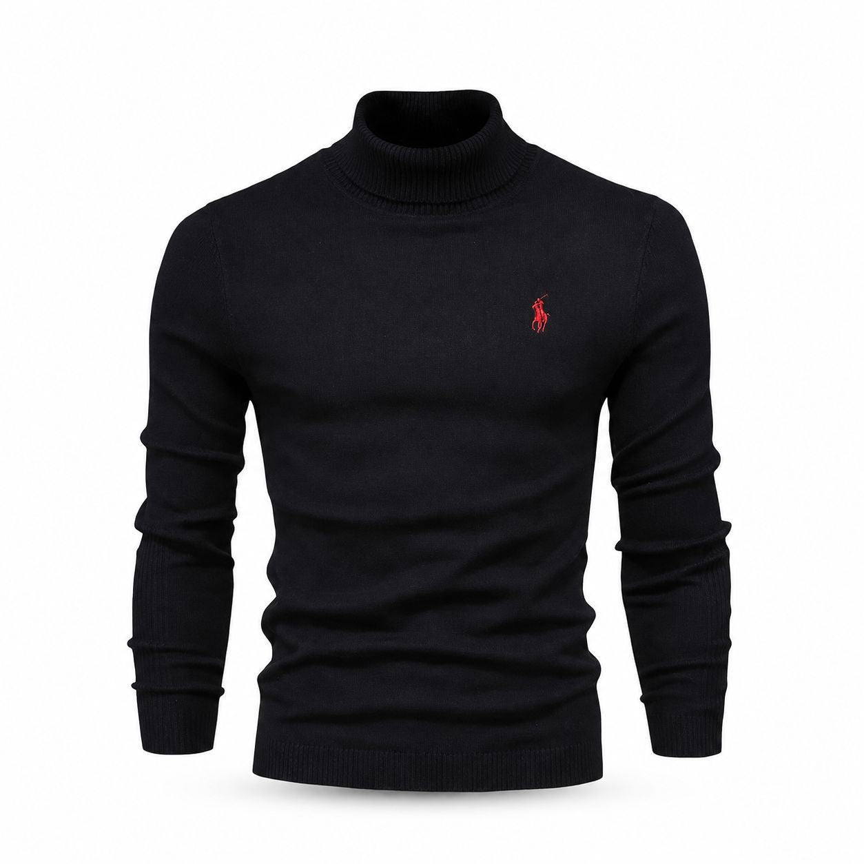 Ralph Lauren Cable-Knit Turtleneck Wool Sweater