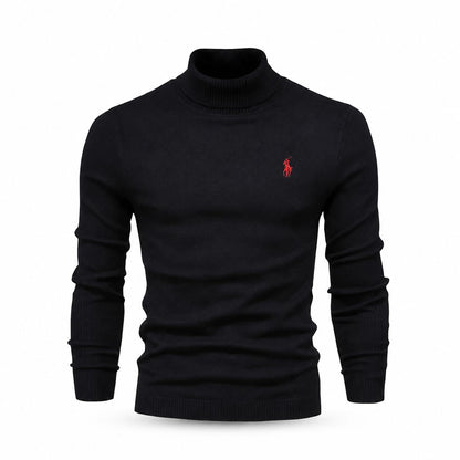 Ralph Lauren Cable-Knit Turtleneck Wool Sweater