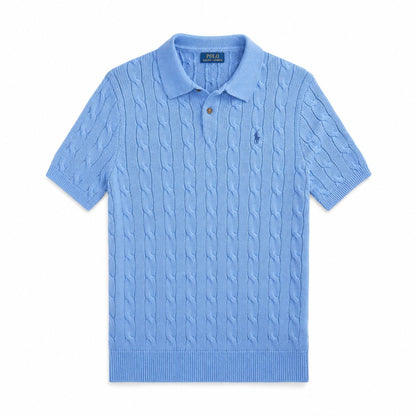 Ralph Lauren Cable-Knit Cotton Polo Sweater