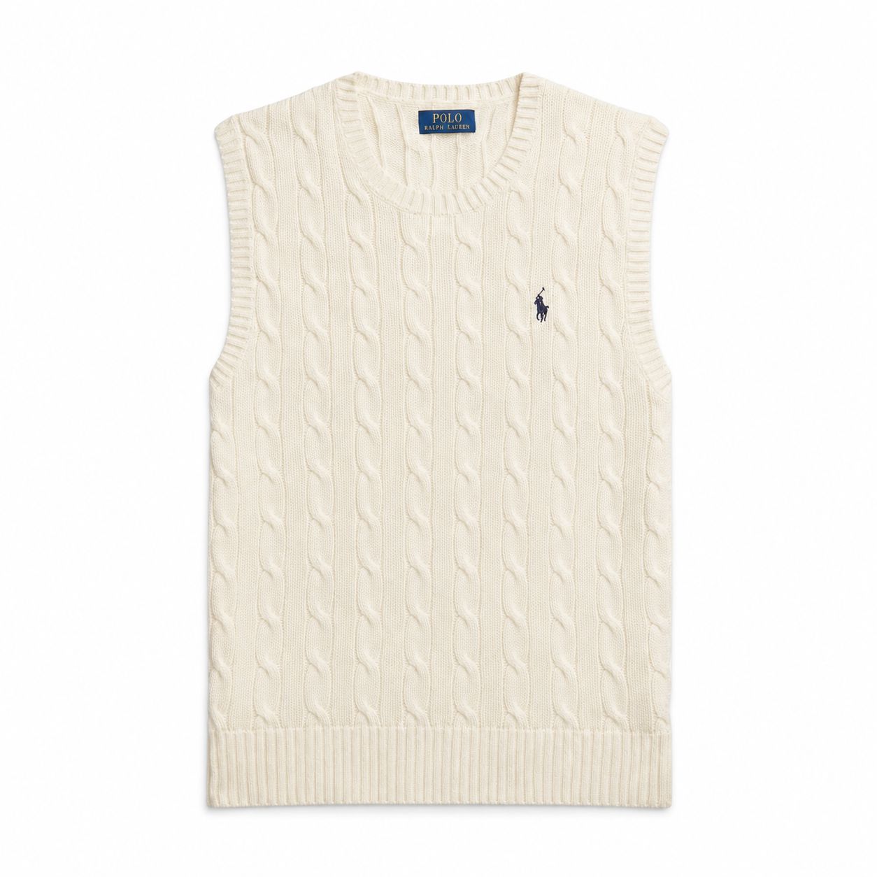 Ralph Lauren Cable-Knit Cotton Sweater Vest