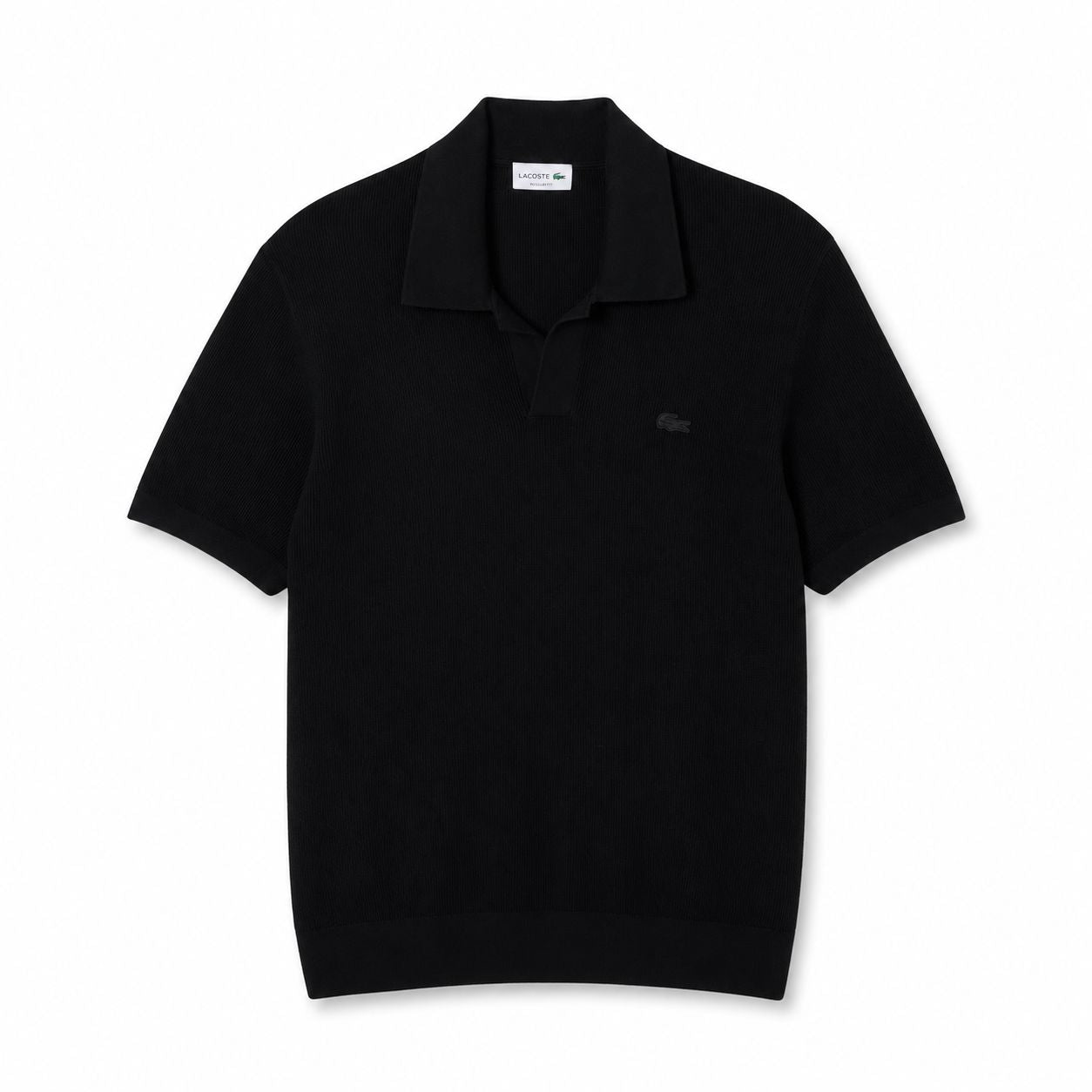 Lacoste Cotton-Blend Open-Collar Polo Sweater