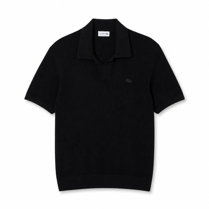 Lacoste Cotton-Blend Open-Collar Polo Sweater