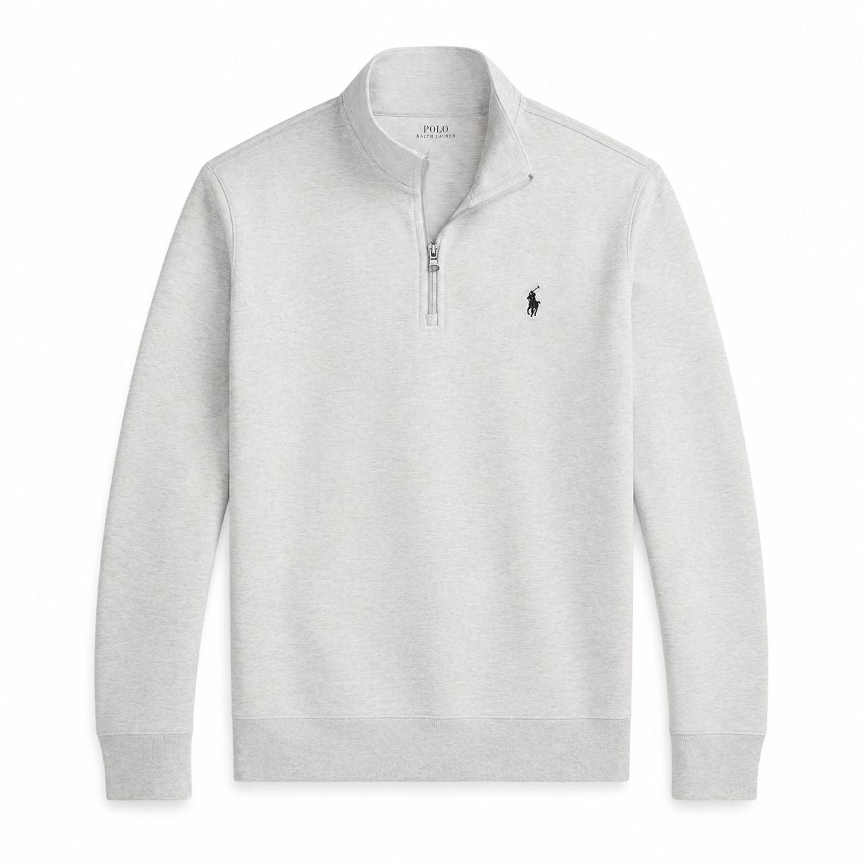 Ralph Lauren Double-Knit Mock Neck Quarter-Zip Pullover