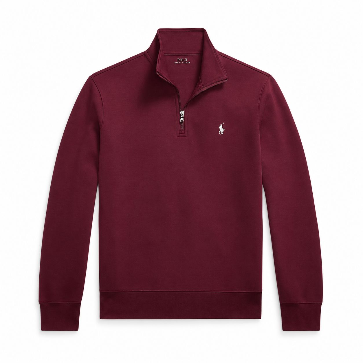 Ralph Lauren Double-Knit Mock Neck Quarter-Zip Pullover