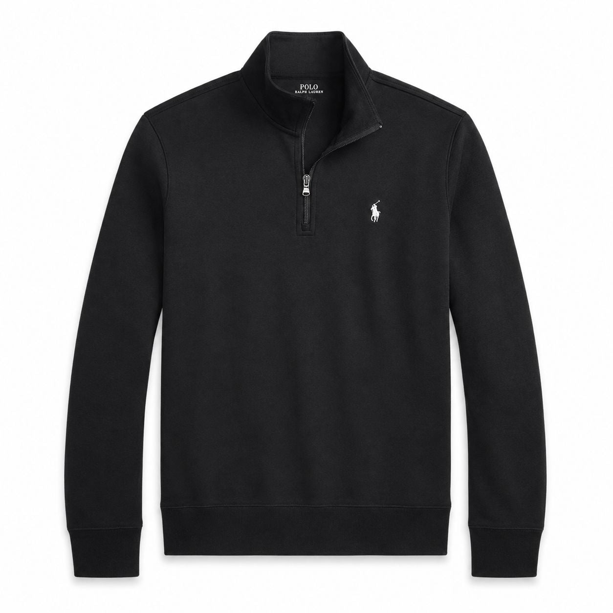 Ralph Lauren Double-Knit Mock Neck Quarter-Zip Pullover