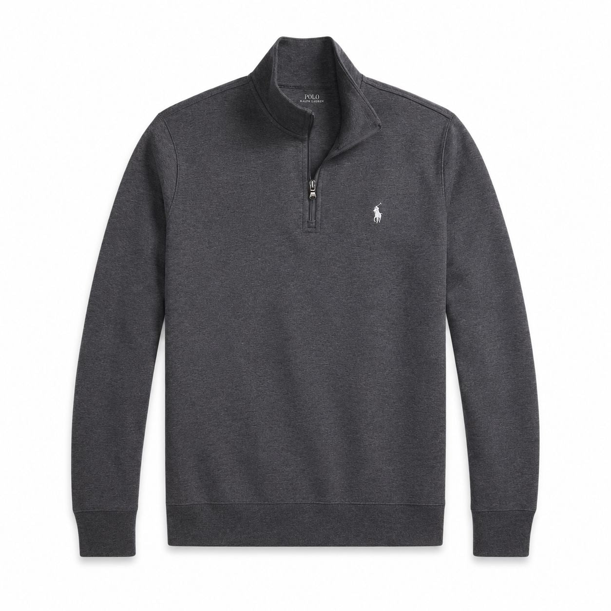 Ralph Lauren Double-Knit Mock Neck Quarter-Zip Pullover