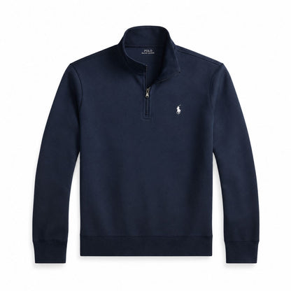 Ralph Lauren Double-Knit Mock Neck Quarter-Zip Pullover