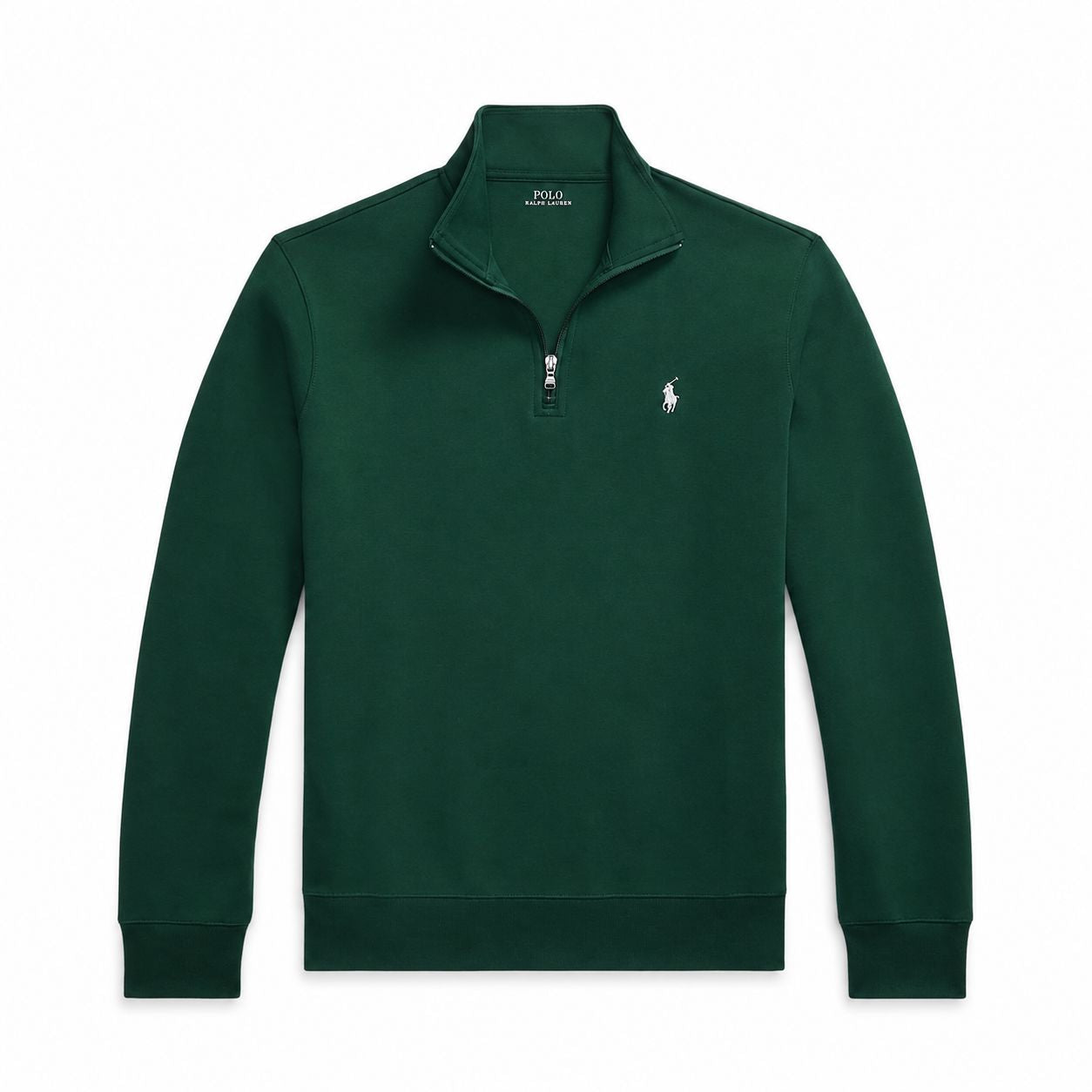Ralph Lauren Double-Knit Mock Neck Quarter-Zip Pullover