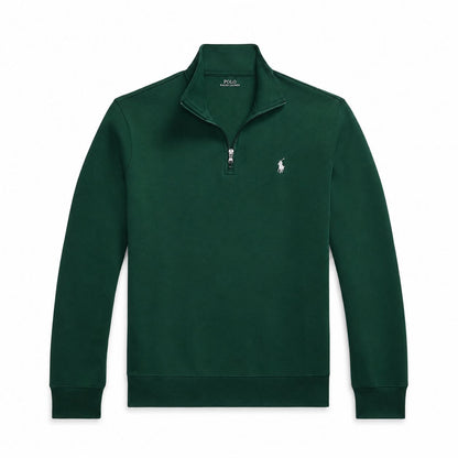 Ralph Lauren Double-Knit Mock Neck Quarter-Zip Pullover