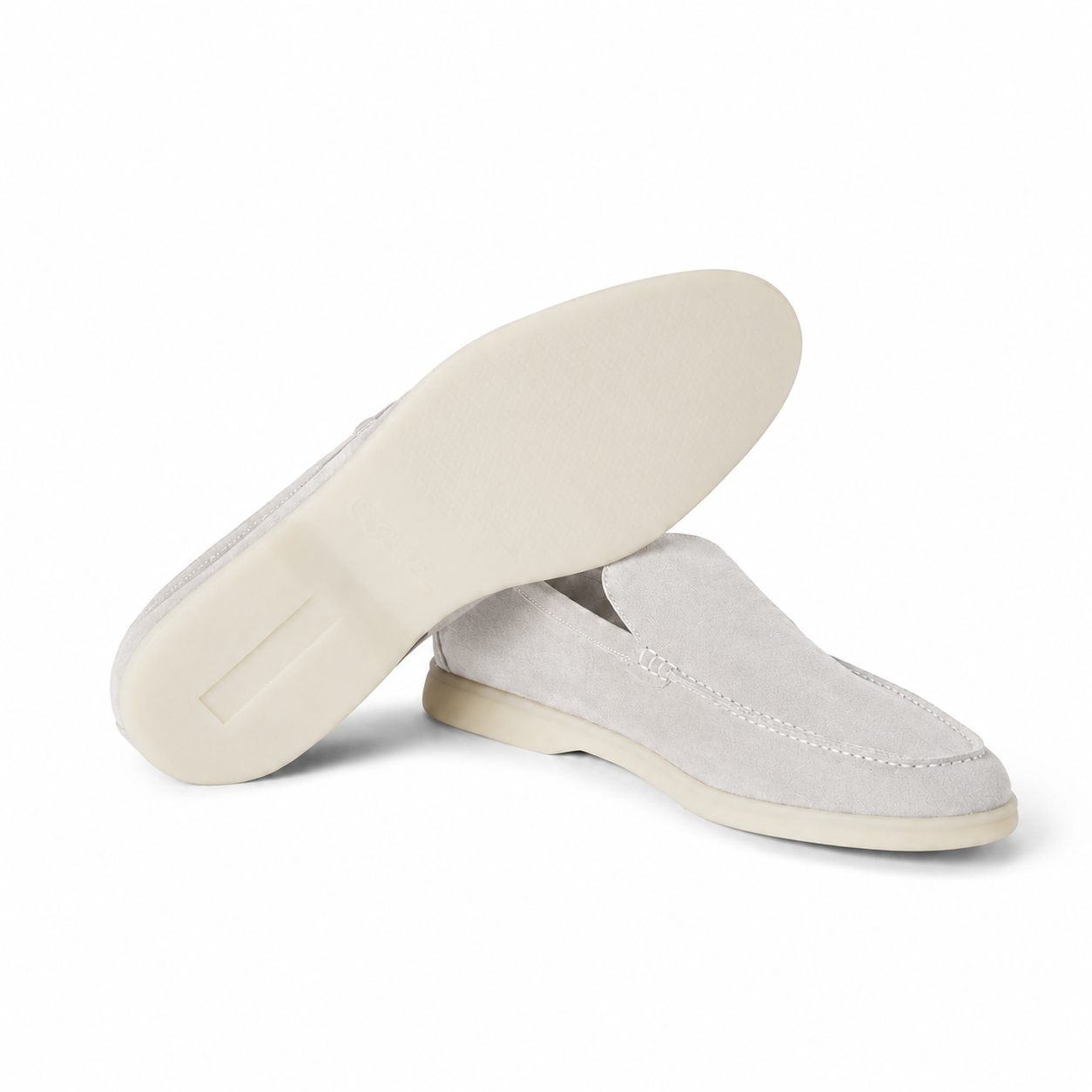 Loro Piana Summer Walk Moccasin - Silver Grey