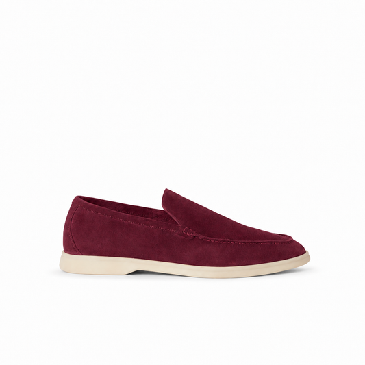 Loro Piana Summer Walk Moccasin - Burgundy Red