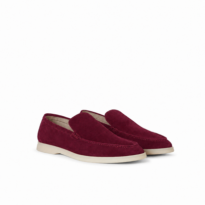 Loro Piana Summer Walk Moccasin - Burgundy Red