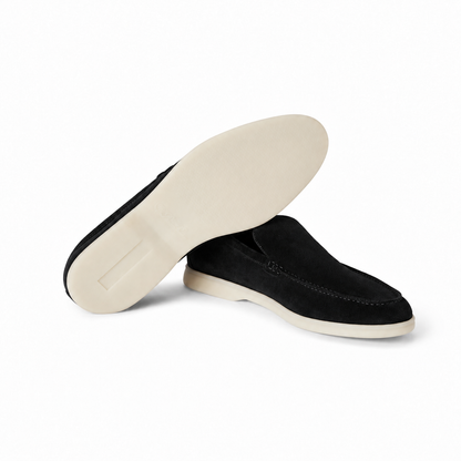 Loro Piana Summer Walk Moccasin - Black