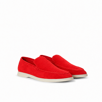 Loro Piana Summer Walk Moccasin - Cherry Red