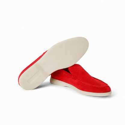 Loro Piana Summer Walk Moccasin - Cherry Red