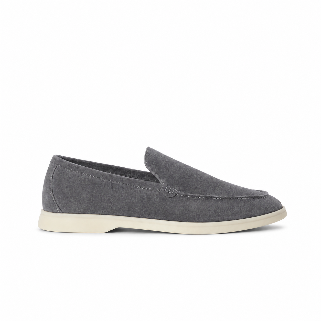 Loro Piana Summer Walk Moccasin - Slate Grey