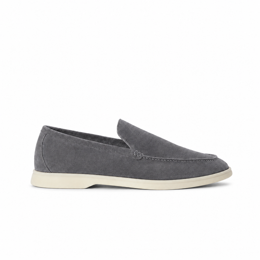 Loro Piana Summer Walk Moccasin - Slate Grey