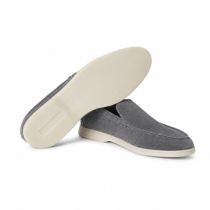 Loro Piana Summer Walk Moccasin - Slate Grey
