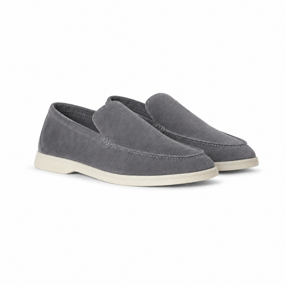 Loro Piana Summer Walk Moccasin - Slate Grey