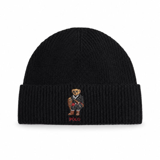 Ralph Lauren Polo Bear Ribbed Knit Beanie