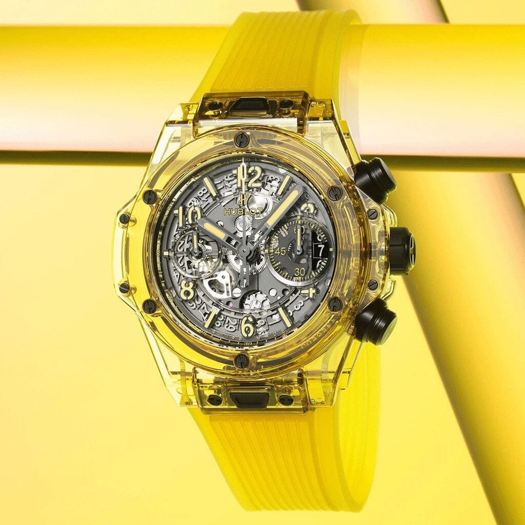 Hublot Big Bang Unico Black Yellow Sapphire 42mm Men's Chronograph