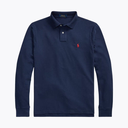 Ralph Lauren Long-Sleeve Mesh Cotton Polo Shirt