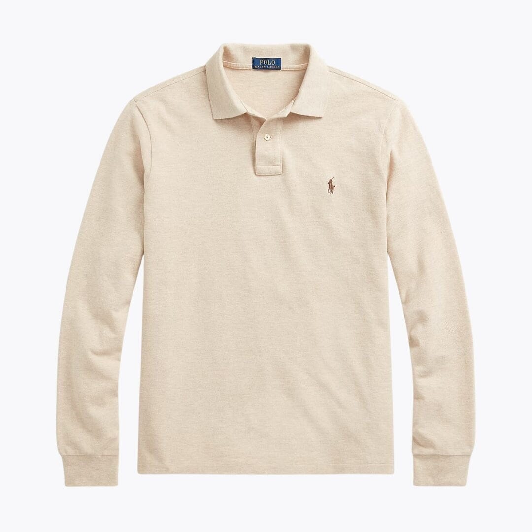 Ralph Lauren Long-Sleeve Mesh Cotton Polo Shirt