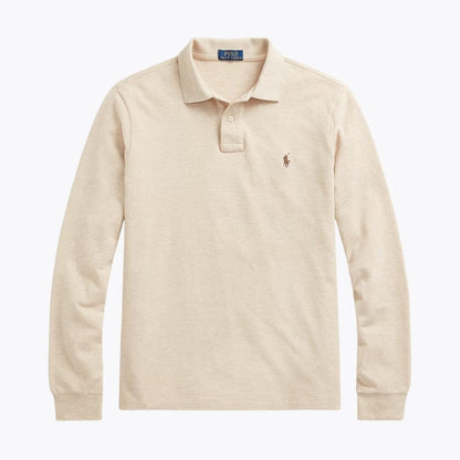 Ralph Lauren Long-Sleeve Mesh Cotton Polo Shirt