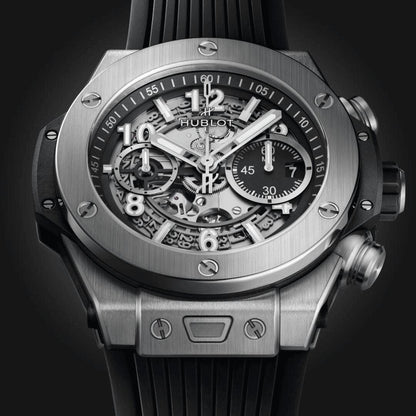 Hublot Big Bang Unico Silver Black 44mm Men's Chronograph