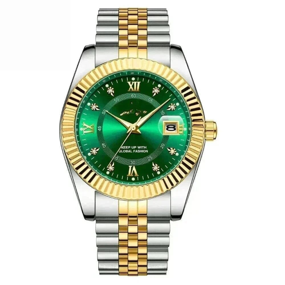 Poedagar Goldenstar 40mm Men's Watch - Water-Resistant - Stainless Steel